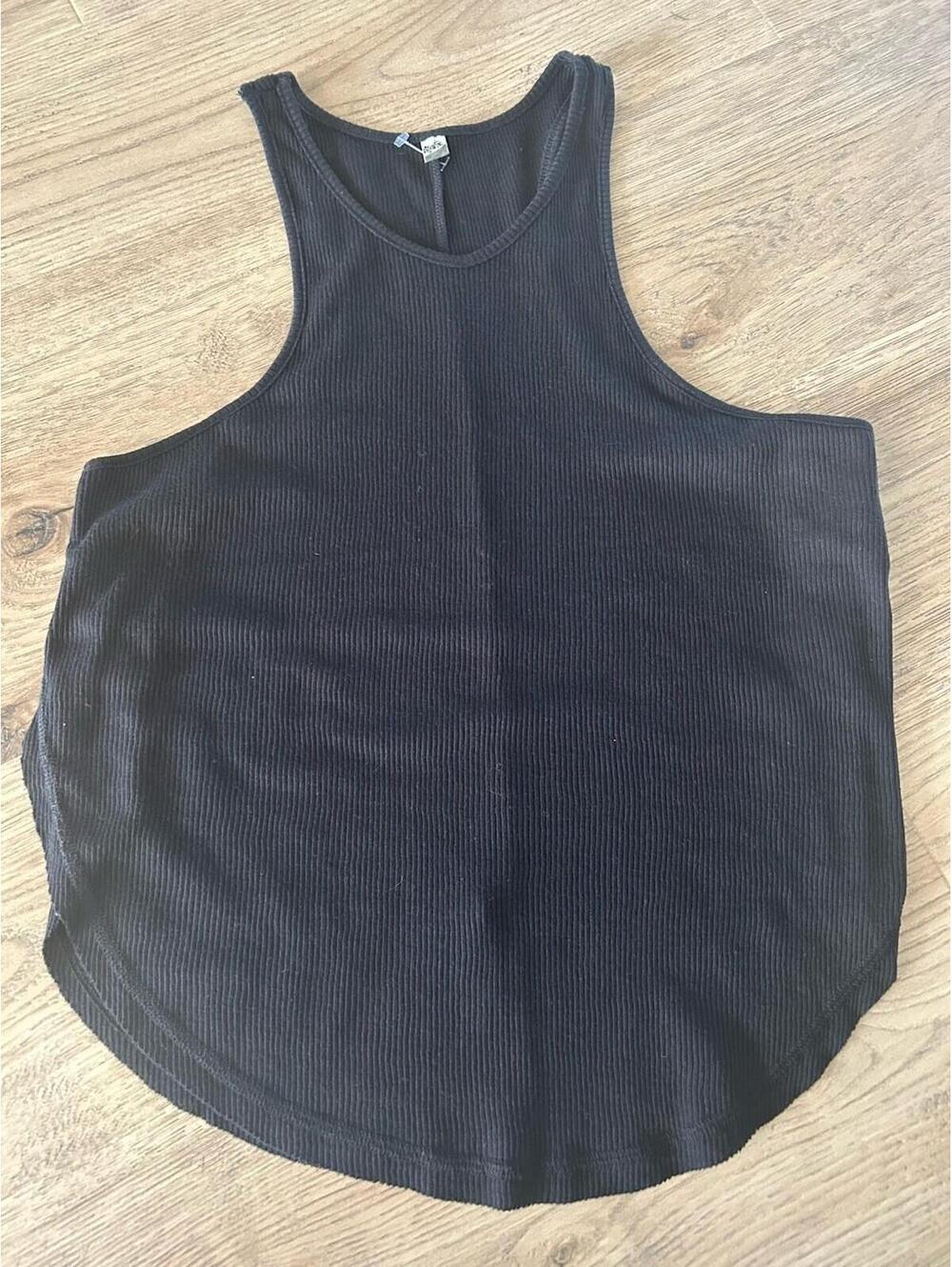 Free People Black  Comeback Tank Racerback Tank Top Sz Small Women’s